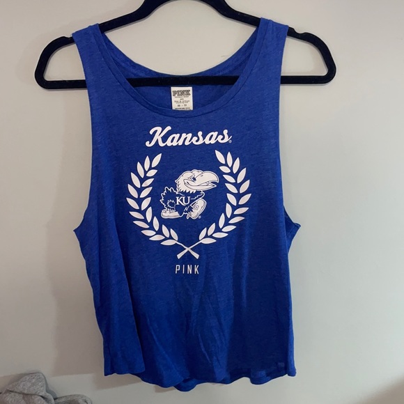 VS Size: XS. Blue KU Jay-hawk tank top SO SOFT - Picture 1 of 4